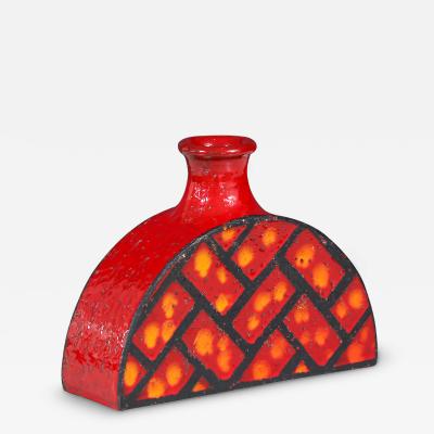 Aldo Londi Aldo Londi Lava Glazed Ceramic Pottery Vase for Bitossi Raymor