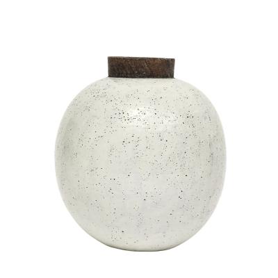 Aldo Londi Aldo Londi Raymor Bitossi Ball Vase Ceramic White Brown Signed Italy 1960s