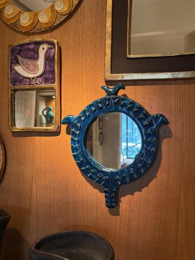 Aldo Londi Aldo Londi for Bitossi Ceramic Mirror France 1960s