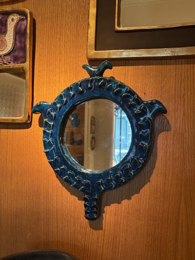 Aldo Londi Aldo Londi for Bitossi Ceramic Mirror France 1960s