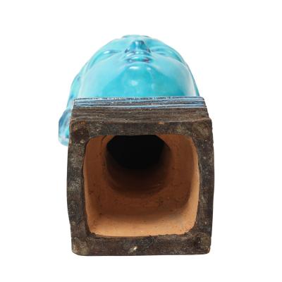 Aldo Londi Aldo Londi for Bitossi Kwan Yin Guanyin Head Sculpture Cyan Turquoise Glazed