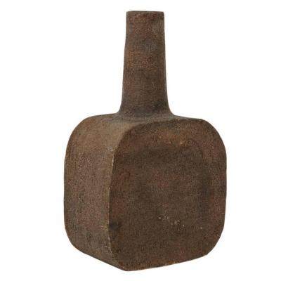 Aldo Londi Aldo Londi for Bitossi Vase Ceramic Fused Glass Red White Brown Signed