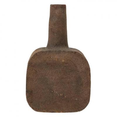 Aldo Londi Aldo Londi for Bitossi Vase Ceramic Fused Glass Red White Brown Signed