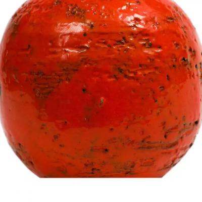 Aldo Londi Aldo Londi for Bitossi Vase Ceramic Orange Brown Signed