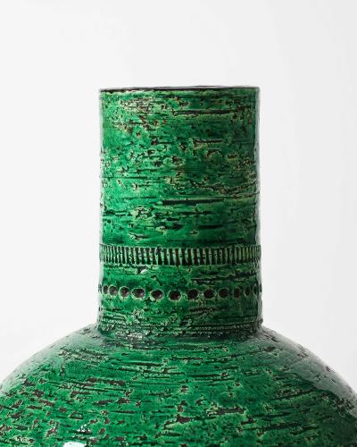 Aldo Londi Glazed Ceramic Vase by Aldo Londi for Bitossi Italy c 1955