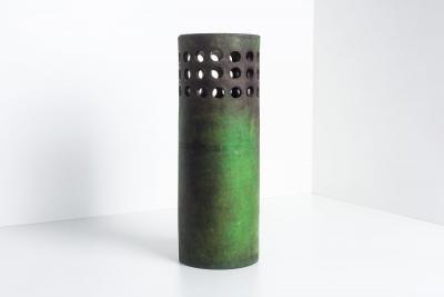 Aldo Londi Large Bitossi Etruscan Decor Floor Vase Umbrella Stand by Aldo Londi 1950