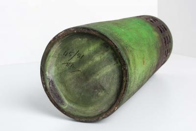 Aldo Londi Large Bitossi Etruscan Decor Floor Vase Umbrella Stand by Aldo Londi 1950