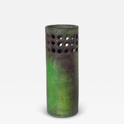 Aldo Londi Large Bitossi Etruscan Decor Floor Vase Umbrella Stand by Aldo Londi 1950