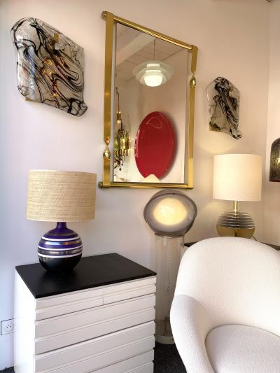 Aldo Londi Large Ceramic Lamp by Aldo Londi for Bitossi Italy 1970s