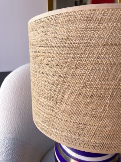 Aldo Londi Large Ceramic Lamp by Aldo Londi for Bitossi Italy 1970s