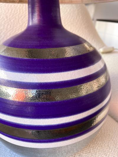 Aldo Londi Large Ceramic Lamp by Aldo Londi for Bitossi Italy 1970s