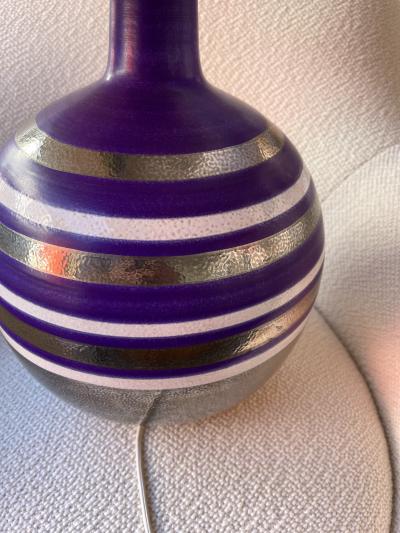 Aldo Londi Large Ceramic Lamp by Aldo Londi for Bitossi Italy 1970s
