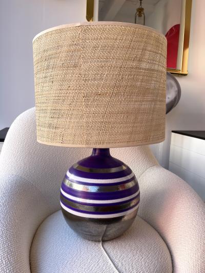 Aldo Londi Large Ceramic Lamp by Aldo Londi for Bitossi Italy 1970s