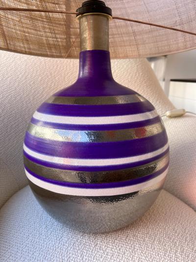 Aldo Londi Large Ceramic Lamp by Aldo Londi for Bitossi Italy 1970s