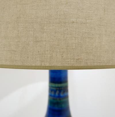 Aldo Londi Mid Century Rimini Blue Ceramic Table Lamp by Aldo Londi for Bitossi