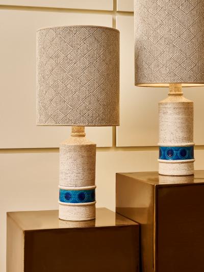 Aldo Londi Pair of B4 25 Ceramic Table Lamps by Aldo Londi for Bitossi