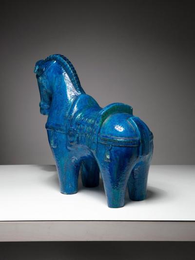 Aldo Londi Rimini Blu Ceramic Horse by Aldo Londi for Bitossi