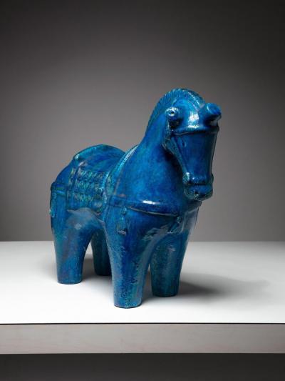 Aldo Londi Rimini Blu Ceramic Horse by Aldo Londi for Bitossi