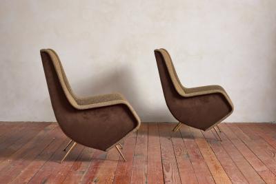 Aldo Morbelli Pair of Armchair by Aldo Morbelli for ISA