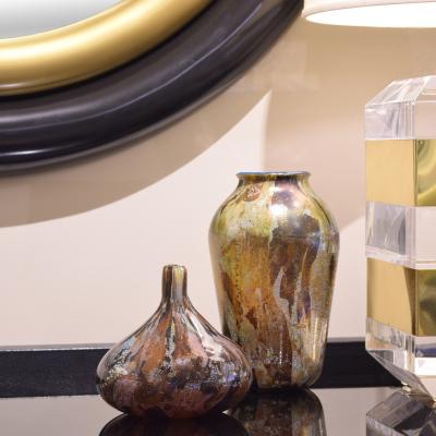 Aldo Nason Aldo Nason Handblown Glass Vase with Gold and Silver Foil 1960s