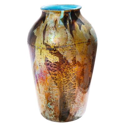 Aldo Nason Aldo Nason Handblown Glass Vase with Gold and Silver Foil 1960s