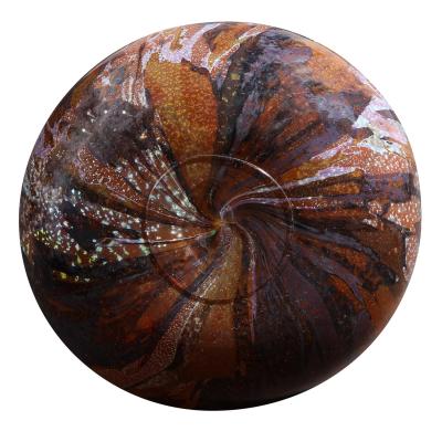 Aldo Nason Also Nason Handblown Glass Vase with Silver and Gold Foil 1960s