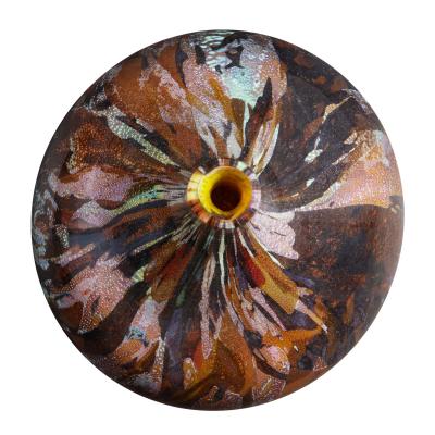 Aldo Nason Also Nason Handblown Glass Vase with Silver and Gold Foil 1960s