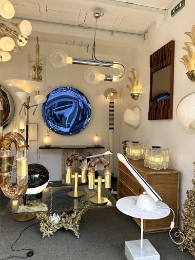 Aldo Nason Chandelier Murano Glass and Metal by Aldo Nason for Mazzega Italy 1970s