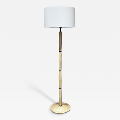 Aldo Tura 1950s Aldo Tura Floor Lamp Lacquered Goatskin and Bronze Italy