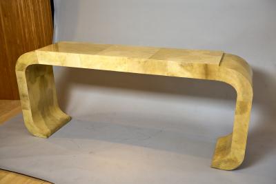 Aldo Tura ALDO TURA CONSOLE TABLE IN PARCHMENT