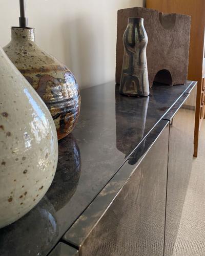 Aldo Tura ALDO TURA GREY DYED PARCHMENT SIDEBOARD