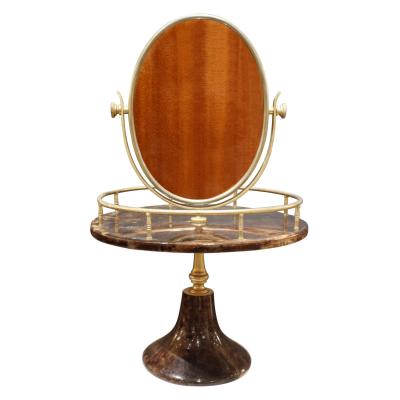 Aldo Tura Aldo Tura Adjustable Vanity Mirror in Lacquered Goatskin 1970s