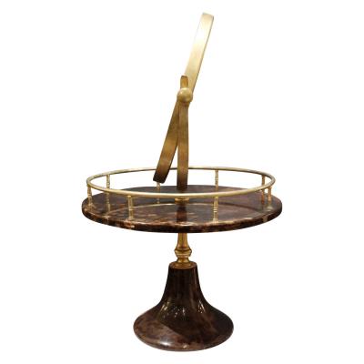 Aldo Tura Aldo Tura Adjustable Vanity Mirror in Lacquered Goatskin 1970s