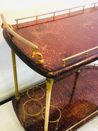 Aldo Tura Aldo Tura Goatskin Bar Cart