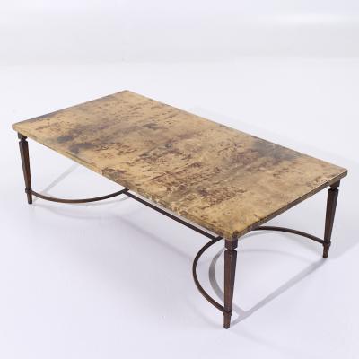 Aldo Tura Aldo Tura Mid Century Italian Lacquered Goatskin Coffee Table