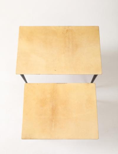 Aldo Tura Aldo Tura Nesting Tables Resting on Four Tapered Mahogany Legs Italy 1960