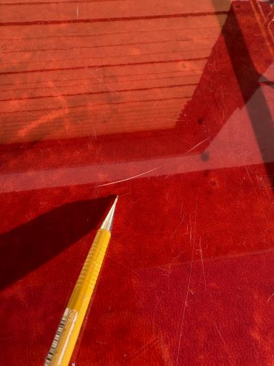 Aldo Tura Aldo Tura Red Parchment Bar Cart