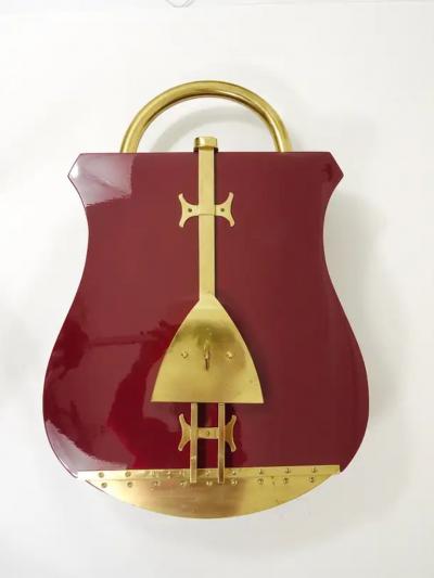 Aldo Tura Aldo Tura Style Padlock Spirits Dry Home Bar Cabinet Italy 1970s