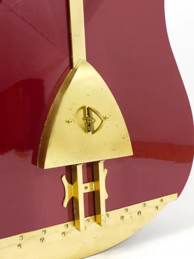 Aldo Tura Aldo Tura Style Padlock Spirits Dry Home Bar Cabinet Italy 1970s