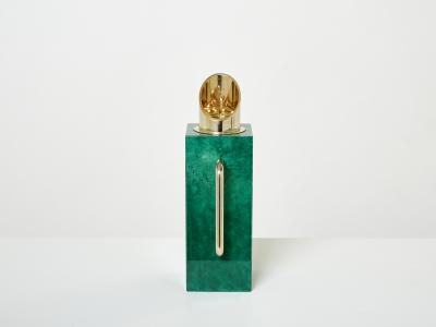 Aldo Tura Aldo Tura emerald green goatskin brass thermos carafe 1960
