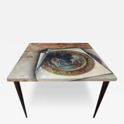 Aldo Tura Italian Aldo Tura Lacquered Goatskin Table