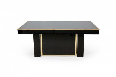 Aldo Tura Italian Mid Century Style Black Lacquered Desk