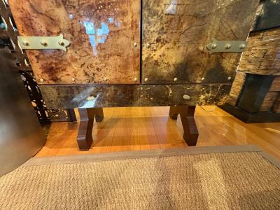Aldo Tura Italian Modern Lacquered Goatskin Bar Designed By Aldo Tura