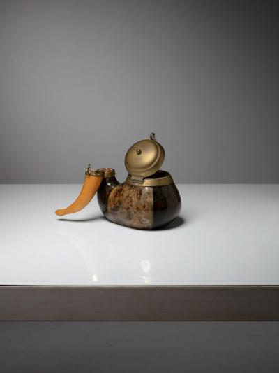 Aldo Tura Large Pipe Shaped Box by Aldo Tura for Macabo