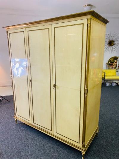 Aldo Tura MAGNIFICIENT PAIR OF ALDO TURA ARMOIRES