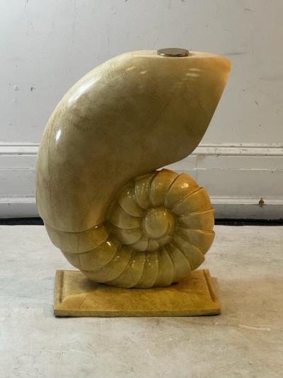 Aldo Tura MODERN ITALIAN SCULPTED NAUTILUS SHELL TABLE