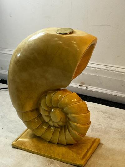 Aldo Tura MODERN ITALIAN SCULPTED NAUTILUS SHELL TABLE