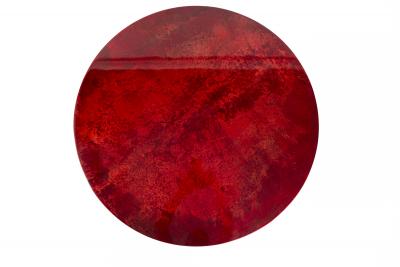 Aldo Tura Mid Century Italian Low Parchment Pedestal Table By Aldo Tura