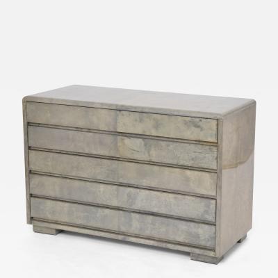 Aldo Tura Mid Century Modern Chest of drawers made of laquered Goat Skin by Aldo Tura