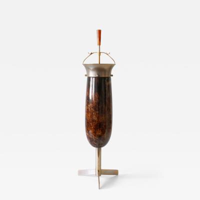 Aldo Tura Mid Century Modern Goatskin Standing Ashtray or Smoke Stand by Aldo Tura 1960s